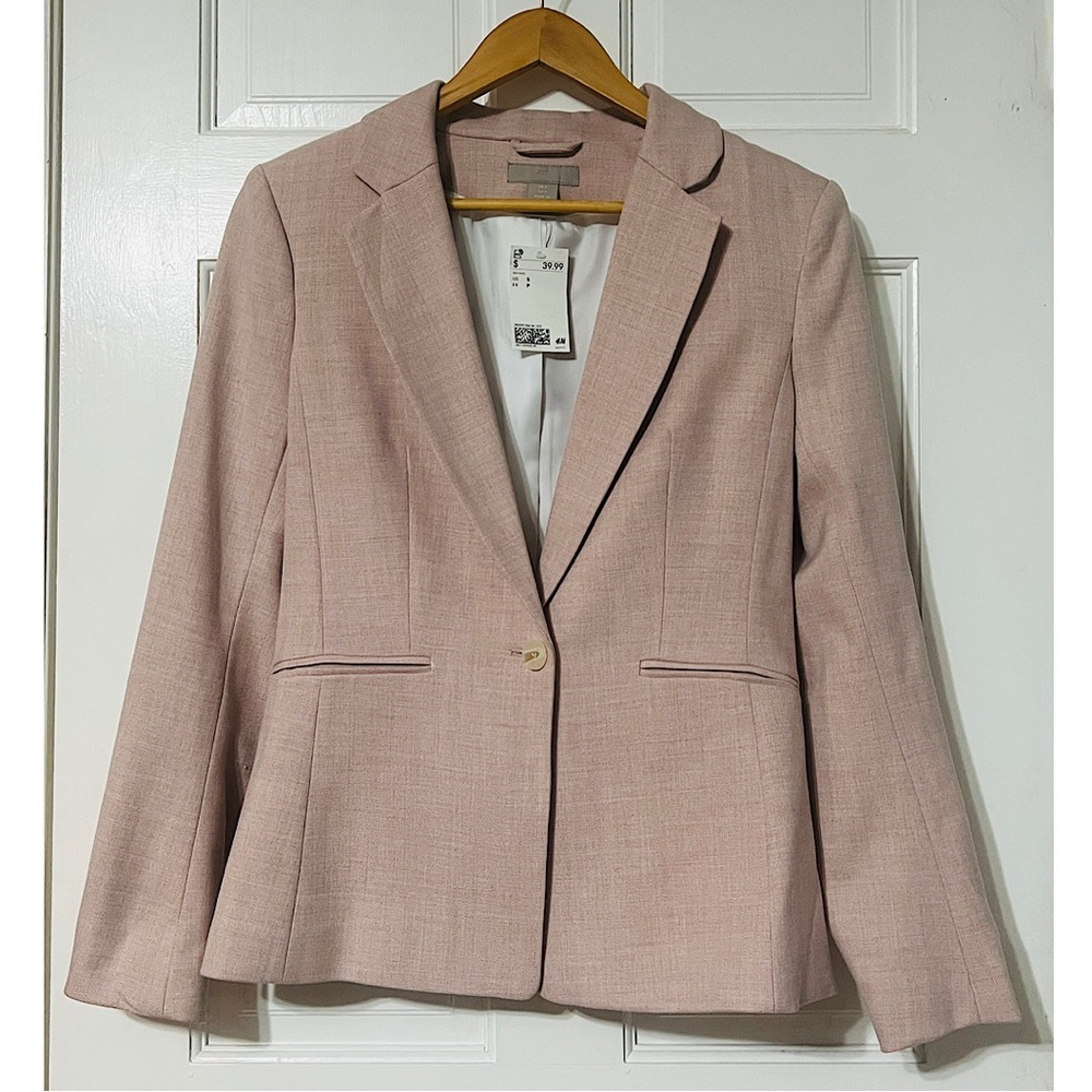 H&M Pink Blazer Tailored Suit Jacket & Pant Set